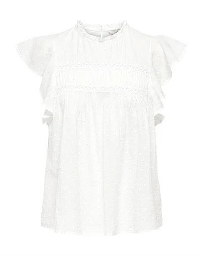 Only - ONLKatti Doppy Top - Cloud dancer 